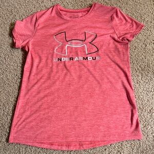Under Armour Kids Heathered Pink Tee